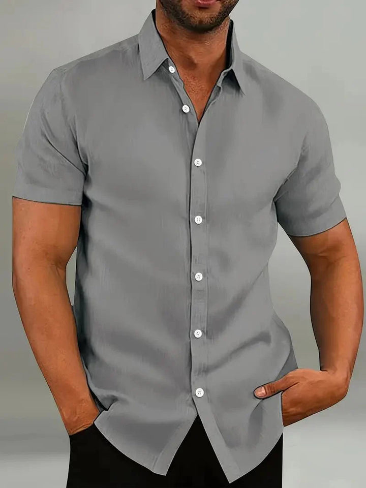 Fritz | Men's Short Sleeve Button Placket Shirt-Metro Lane Plaza