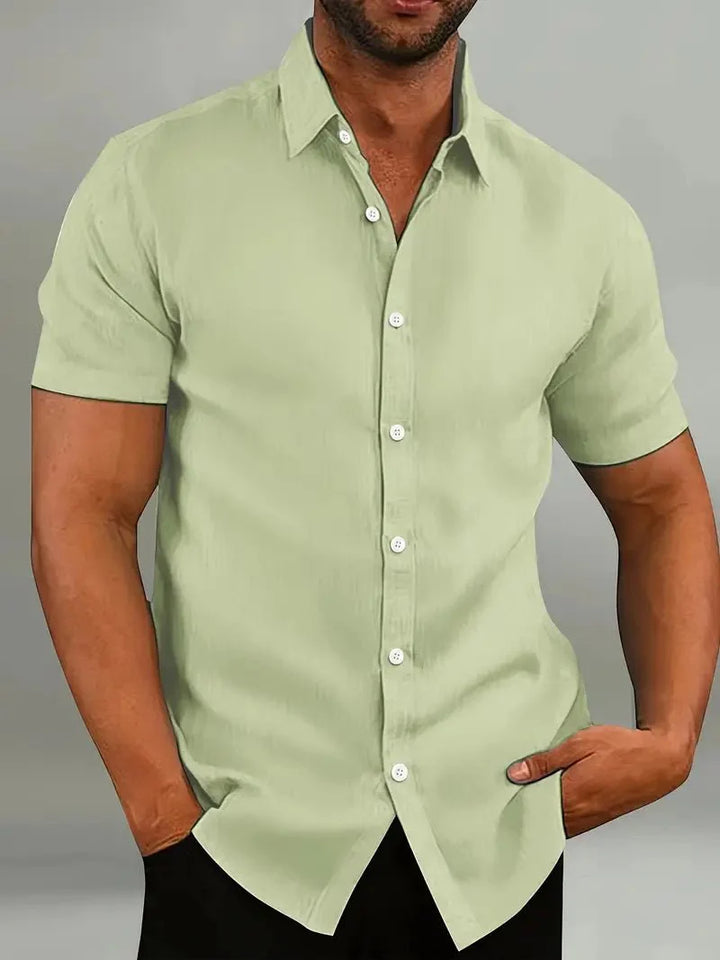 Fritz | Men's Short Sleeve Button Placket Shirt-Metro Lane Plaza
