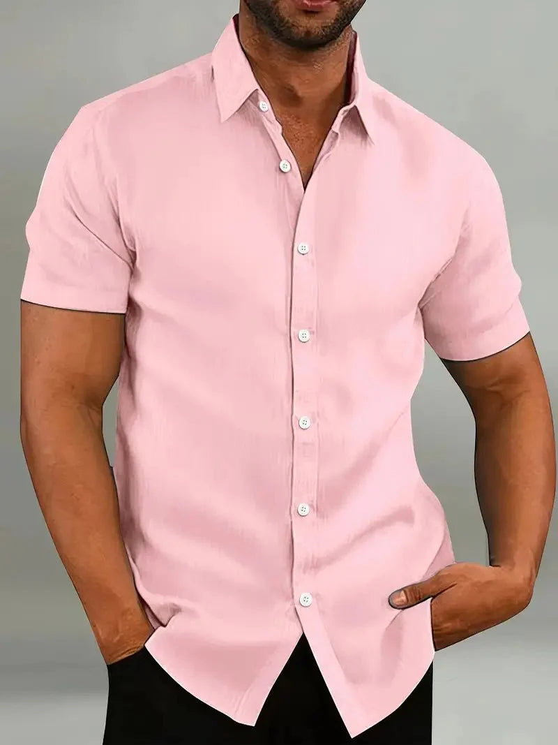 Fritz | Men's Short Sleeve Button Placket Shirt-Metro Lane Plaza