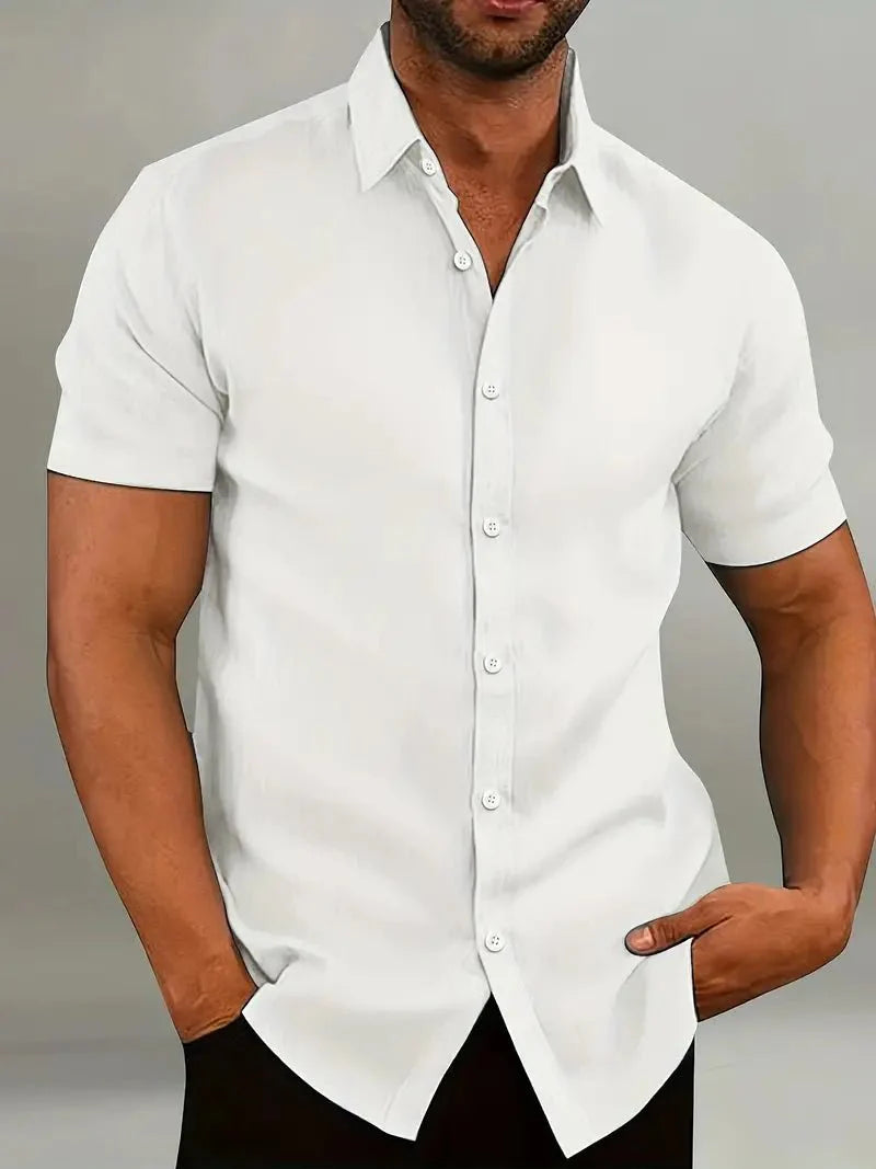 Fritz | Men's Short Sleeve Button Placket Shirt-Metro Lane Plaza