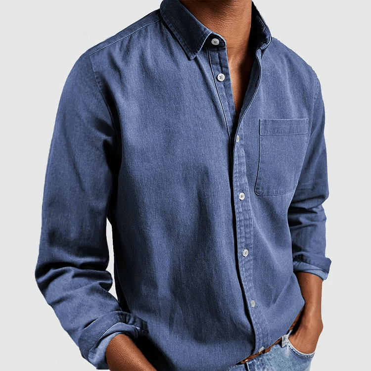 Fynn | Men's Long Sleeve Casual Shirt-Metro Lane Plaza