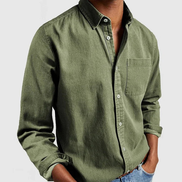 Fynn | Men's Long Sleeve Casual Shirt-Metro Lane Plaza
