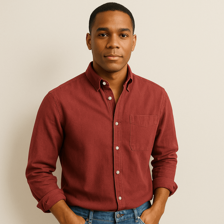 Fynn | Men's Long Sleeve Casual Shirt-Metro Lane Plaza