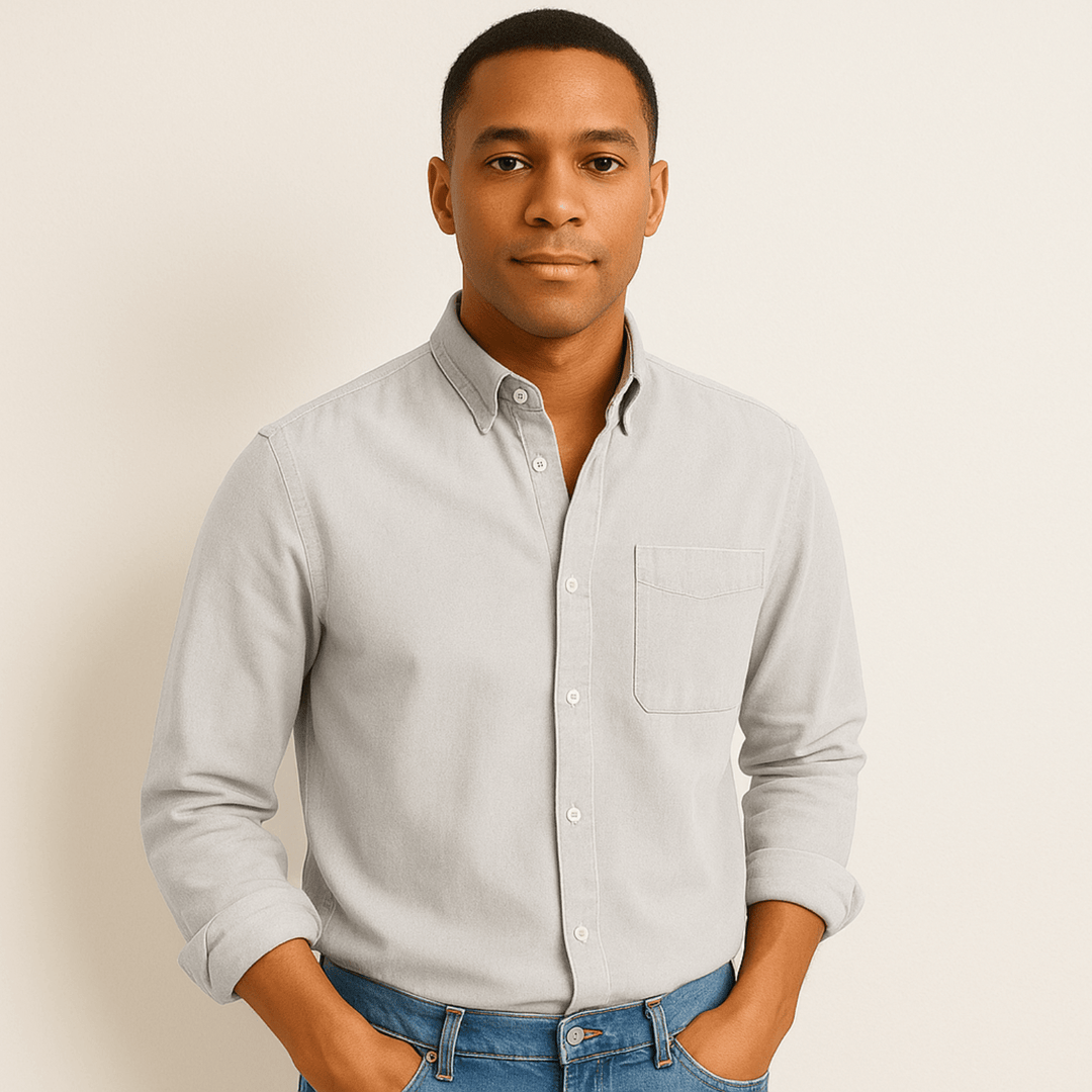 Fynn | Men's Long Sleeve Casual Shirt-Metro Lane Plaza