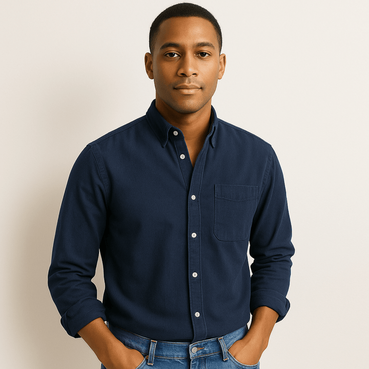 Fynn | Men's Long Sleeve Casual Shirt-Metro Lane Plaza