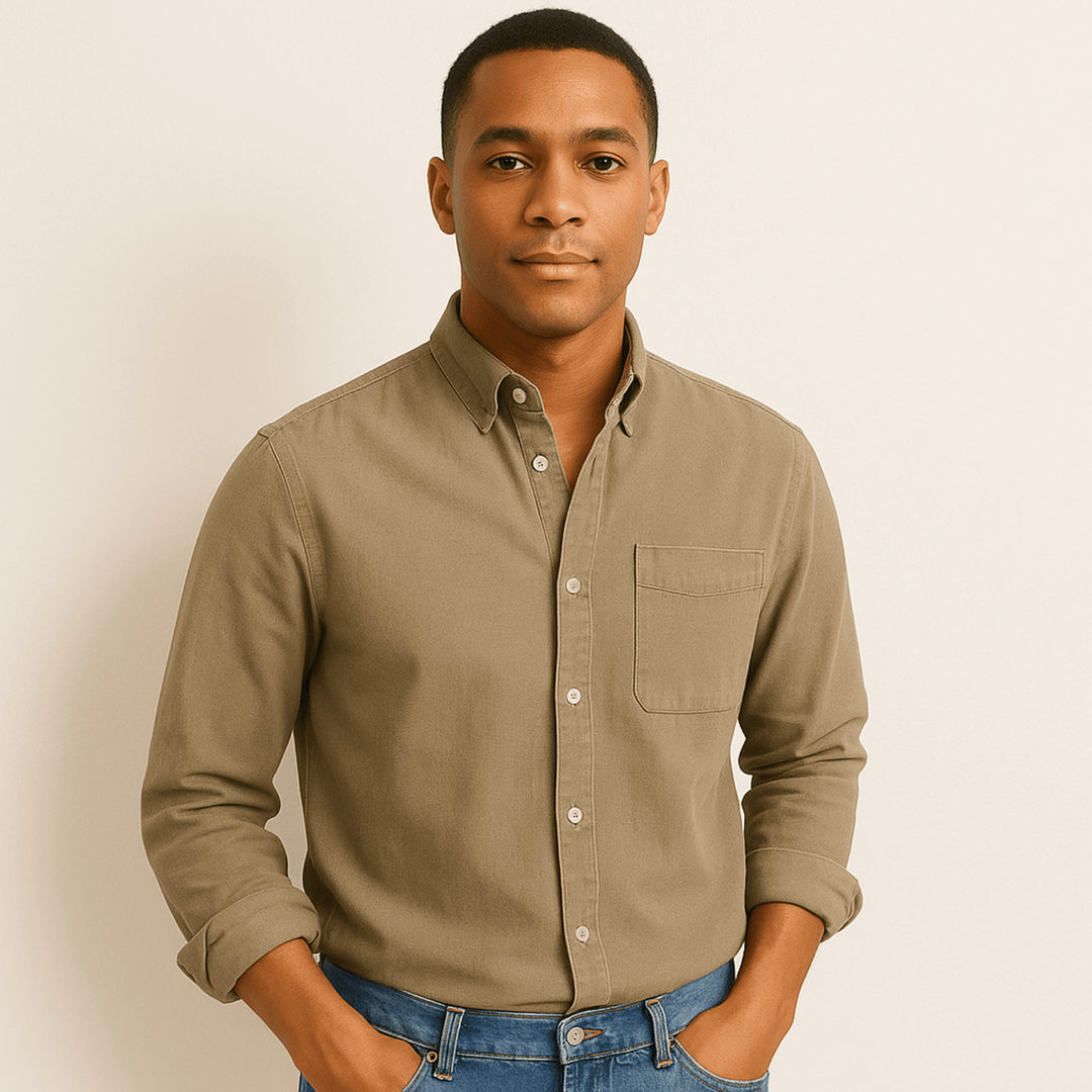 Fynn | Men's Long Sleeve Casual Shirt-Metro Lane Plaza