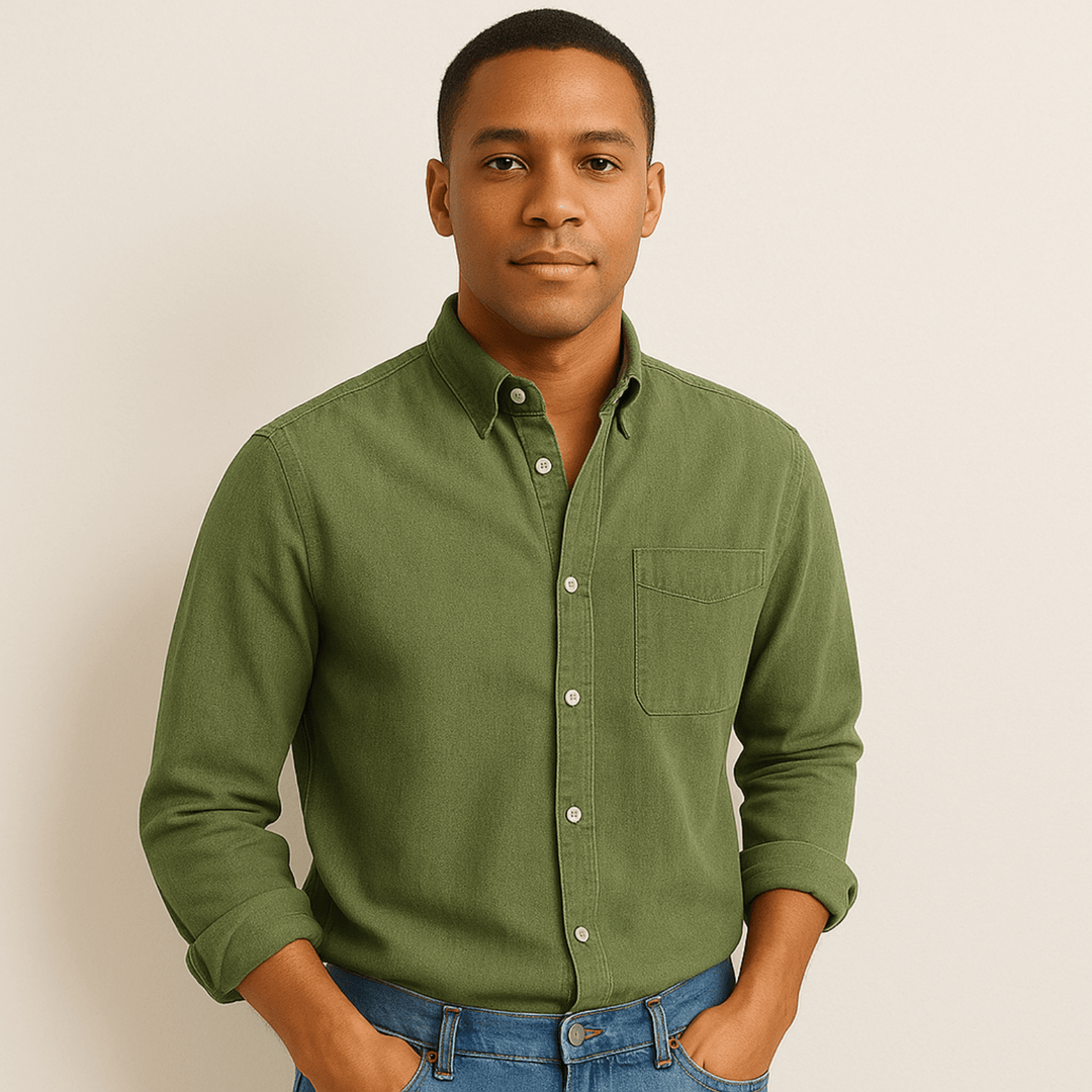 Fynn | Men's Long Sleeve Casual Shirt-Metro Lane Plaza