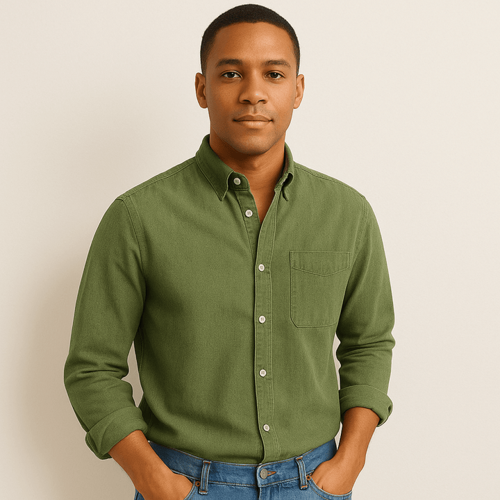 Fynn | Men's Long Sleeve Casual Shirt-Metro Lane Plaza