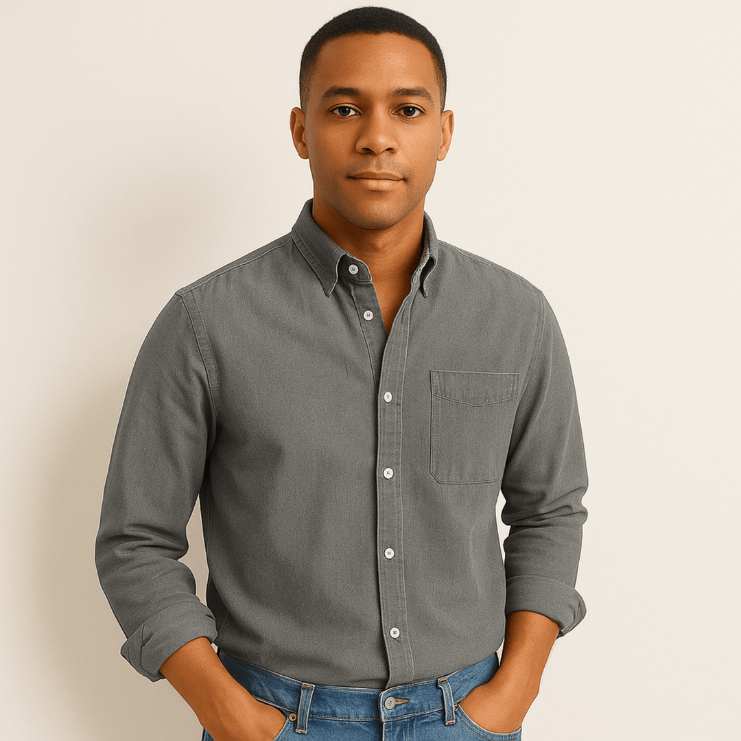 Fynn | Men's Long Sleeve Casual Shirt-Metro Lane Plaza