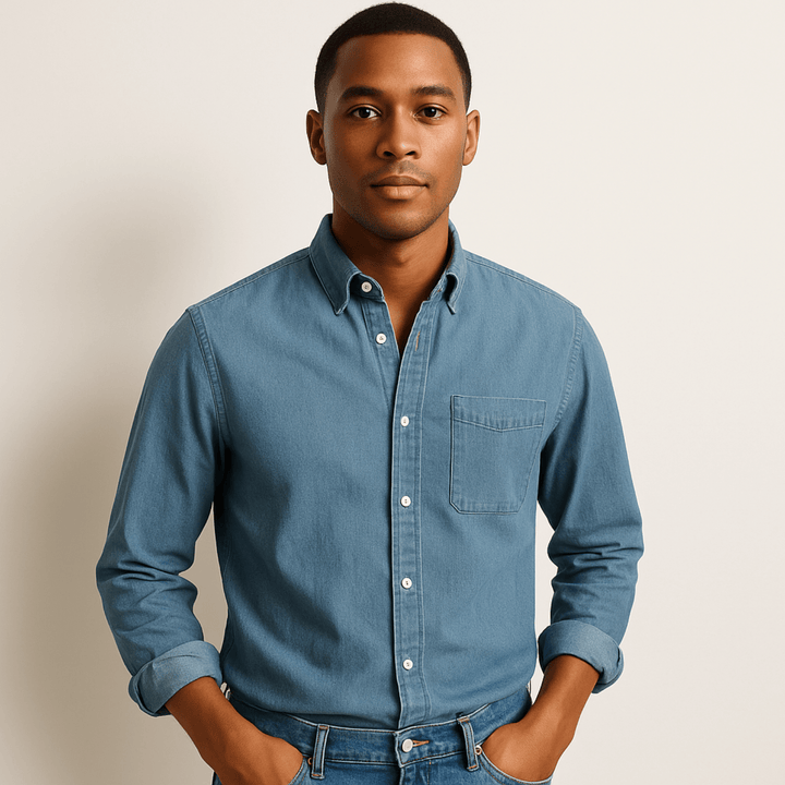 Fynn | Men's Long Sleeve Casual Shirt-Metro Lane Plaza