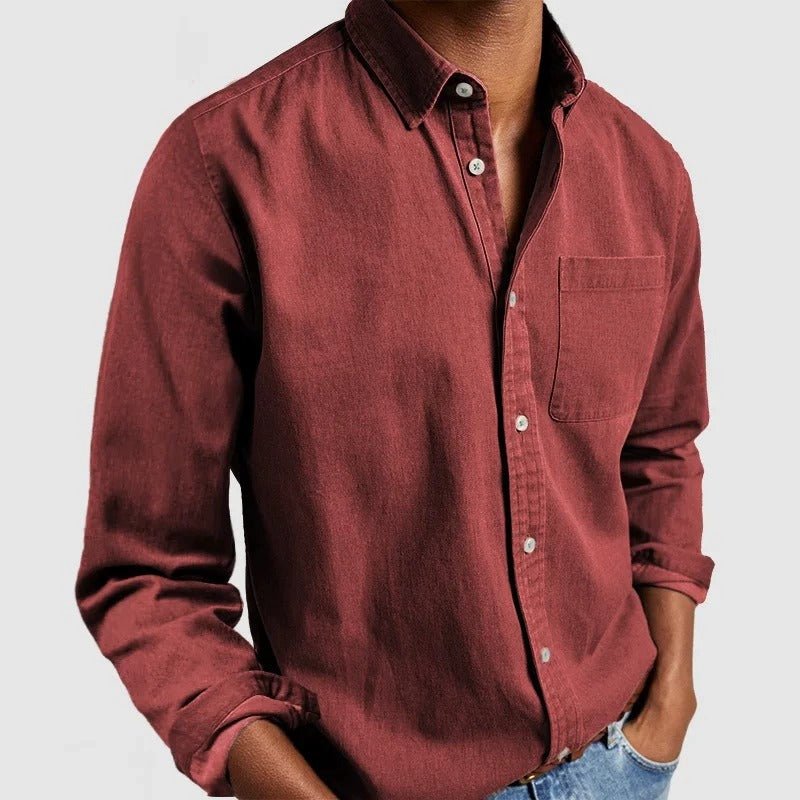 Fynn | Men's Long Sleeve Casual Shirt-Metro Lane Plaza
