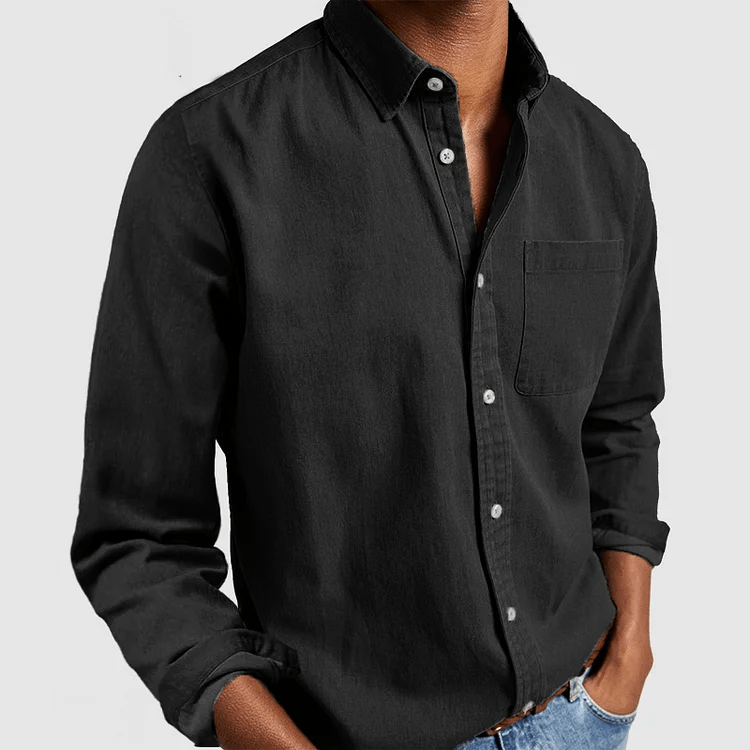 Fynn | Men's Long Sleeve Casual Shirt-Metro Lane Plaza