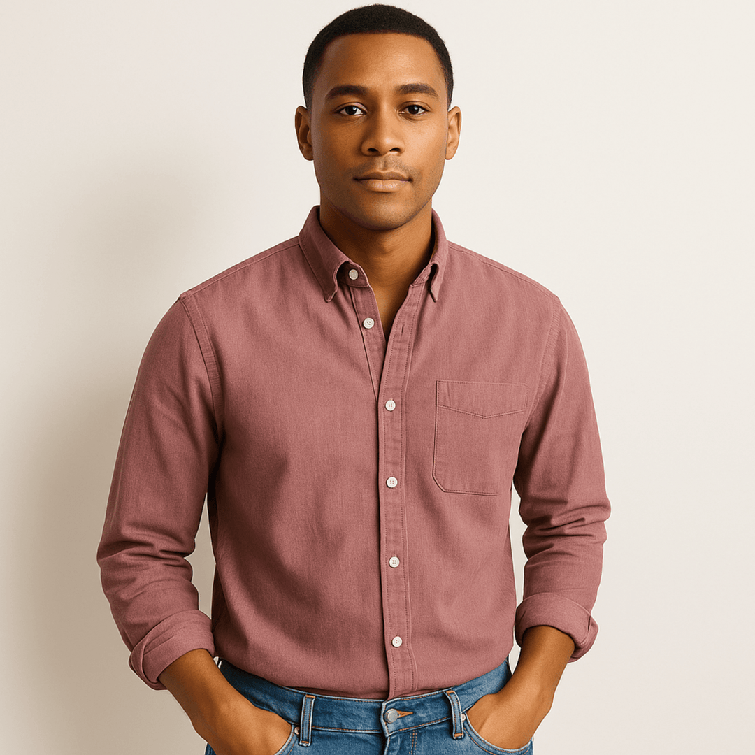 Fynn | Men's Long Sleeve Casual Shirt-Metro Lane Plaza