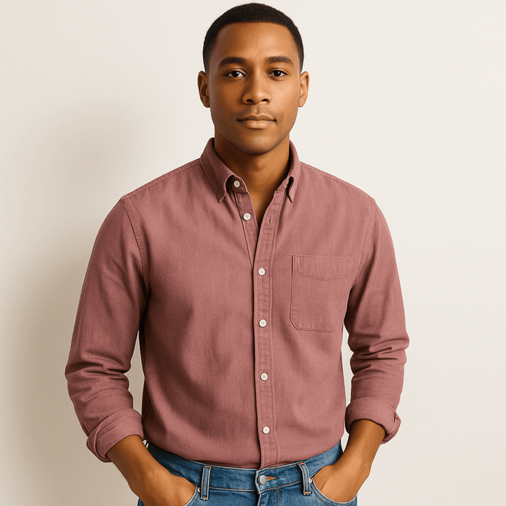 Fynn | Men's Long Sleeve Casual Shirt-Metro Lane Plaza