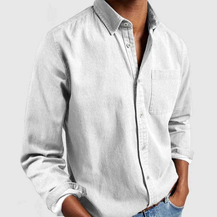 Fynn | Men's Long Sleeve Casual Shirt-Metro Lane Plaza