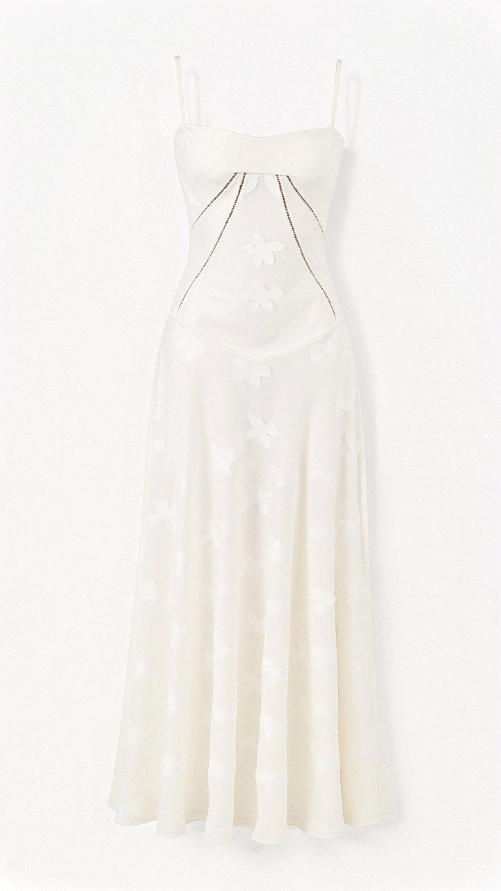 Hannah | Women's Floral Transparent Maxi Dress-Metro Lane Plaza