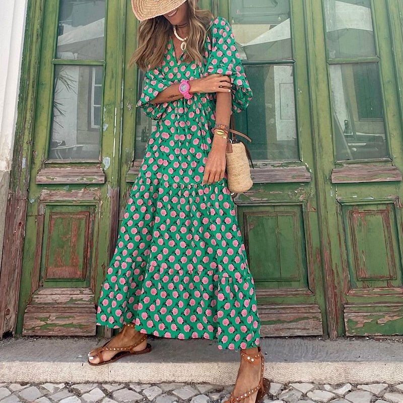 Isabell | Women's Flowing Maxi Dress-Metro Lane Plaza