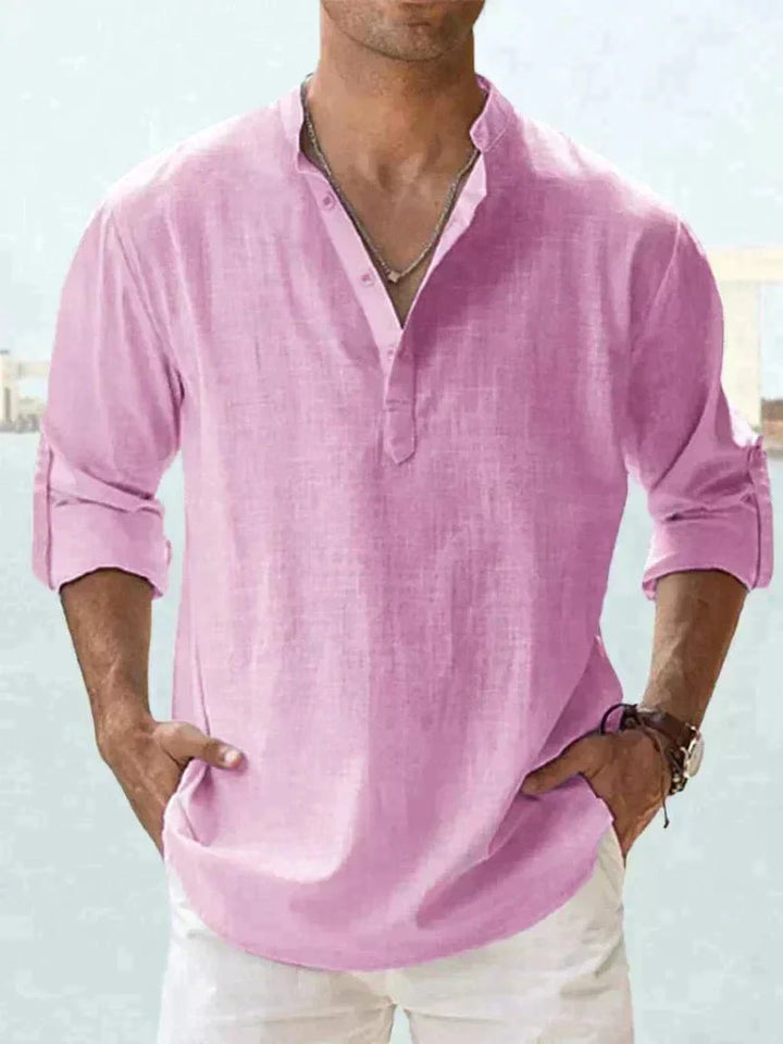 Ivar | Men's Lightweight Button-Up Shirt-Metro Lane Plaza