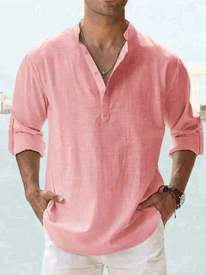 Ivar | Men's Lightweight Button-Up Shirt-Metro Lane Plaza