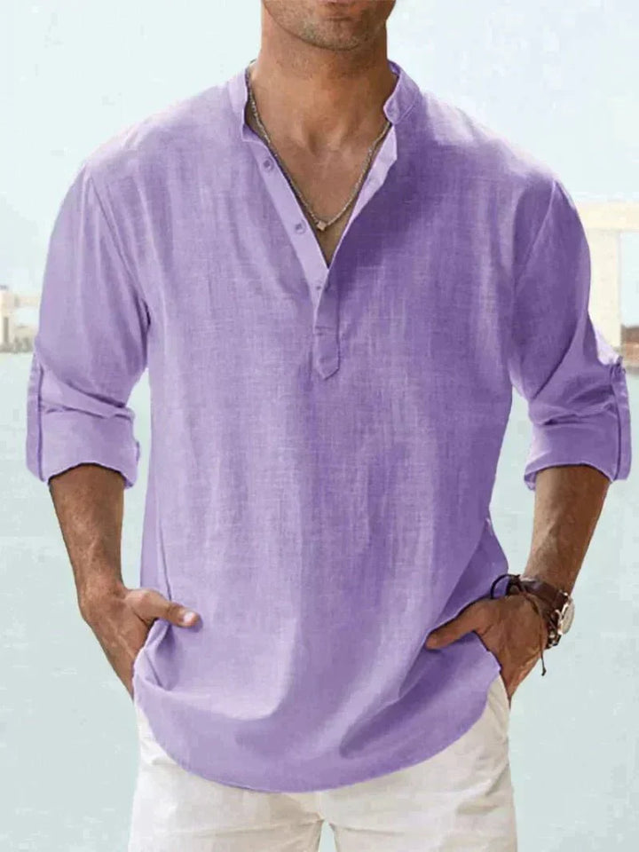 Ivar | Men's Lightweight Button-Up Shirt-Metro Lane Plaza