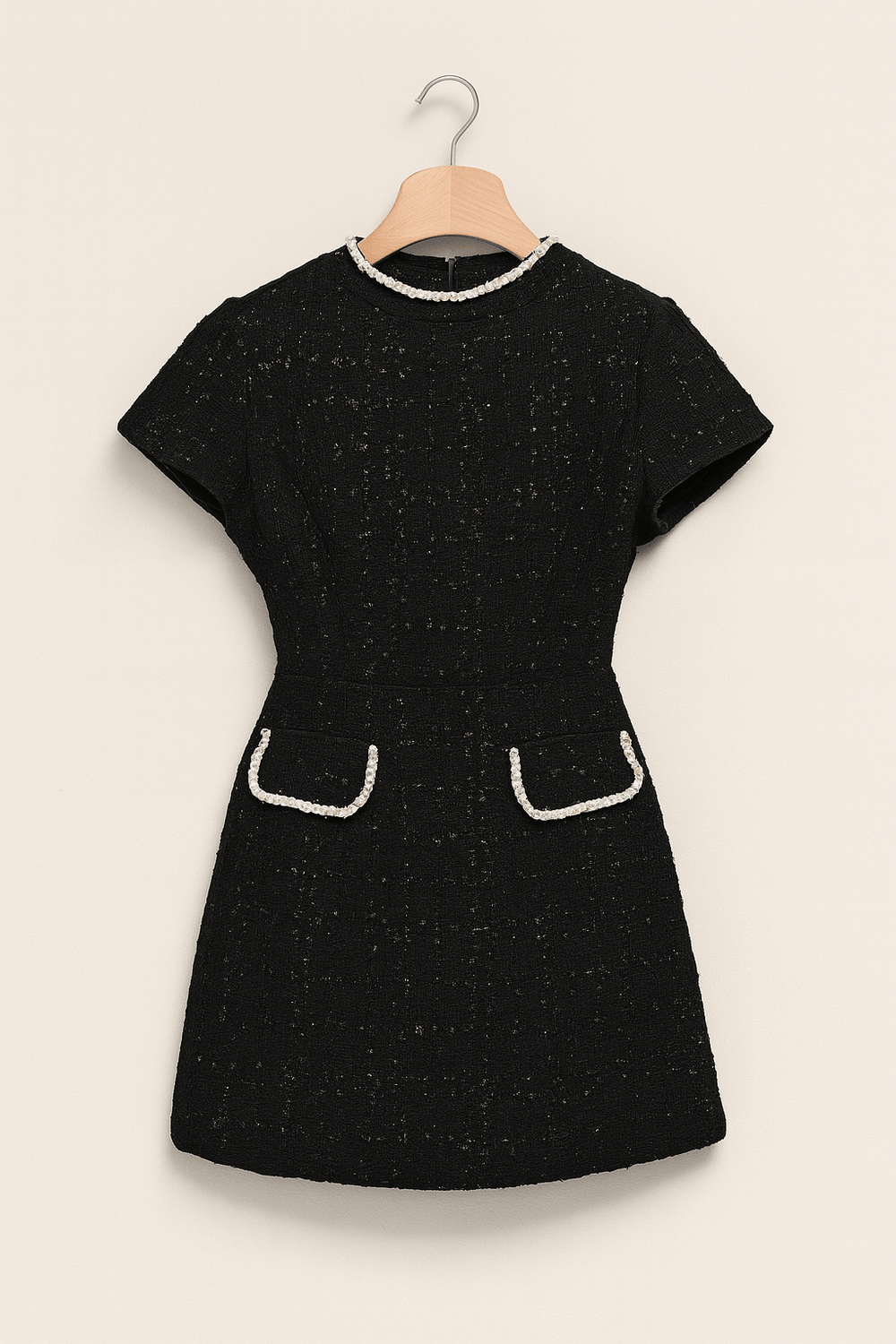 Judith | Women's Tweed Minidress with Pearl Pockets-Metro Lane Plaza