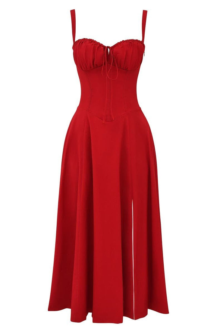 Kiana | Women's Corset Midi Dress-Metro Lane Plaza