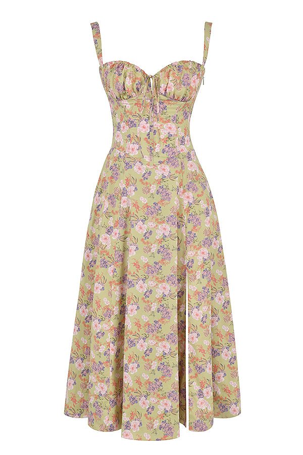 Kiana | Women's Corset Midi Dress-Metro Lane Plaza