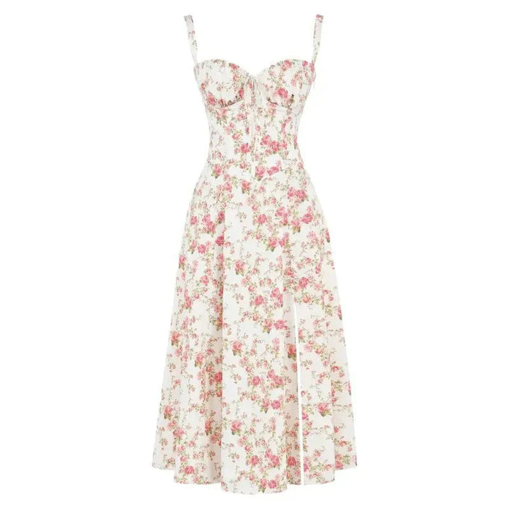 Kiana | Women's Corset Midi Dress-Metro Lane Plaza