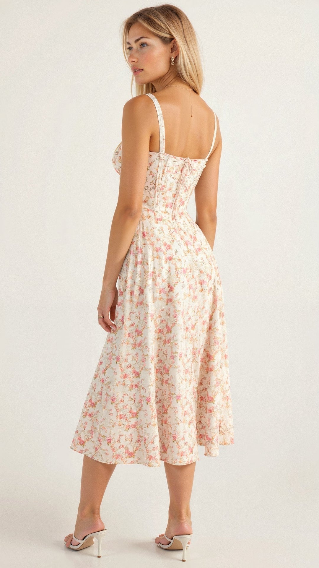 Kiana | Women's Corset Midi Dress-Metro Lane Plaza