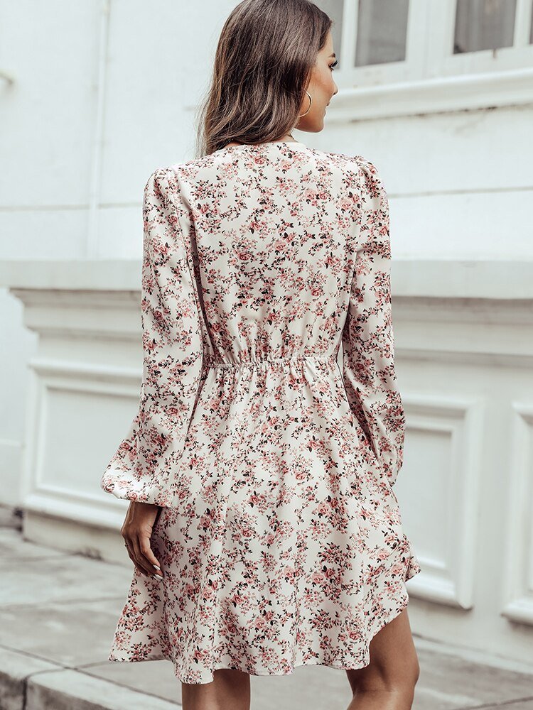 Lieselotte | Women's Floral Mini Dress-Metro Lane Plaza