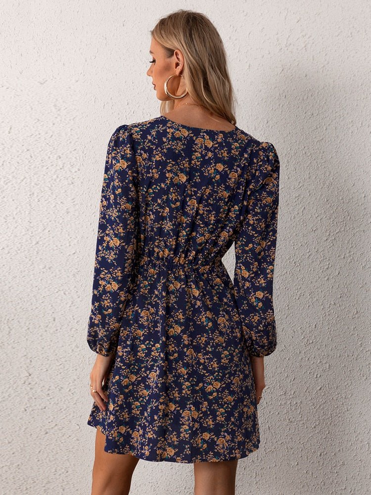 Lieselotte | Women's Floral Mini Dress-Metro Lane Plaza