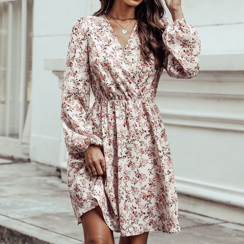 Lieselotte | Women's Floral Mini Dress-Metro Lane Plaza