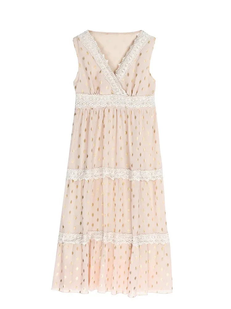 Lola | Women's Boho Lace Maxi Dress-Metro Lane Plaza
