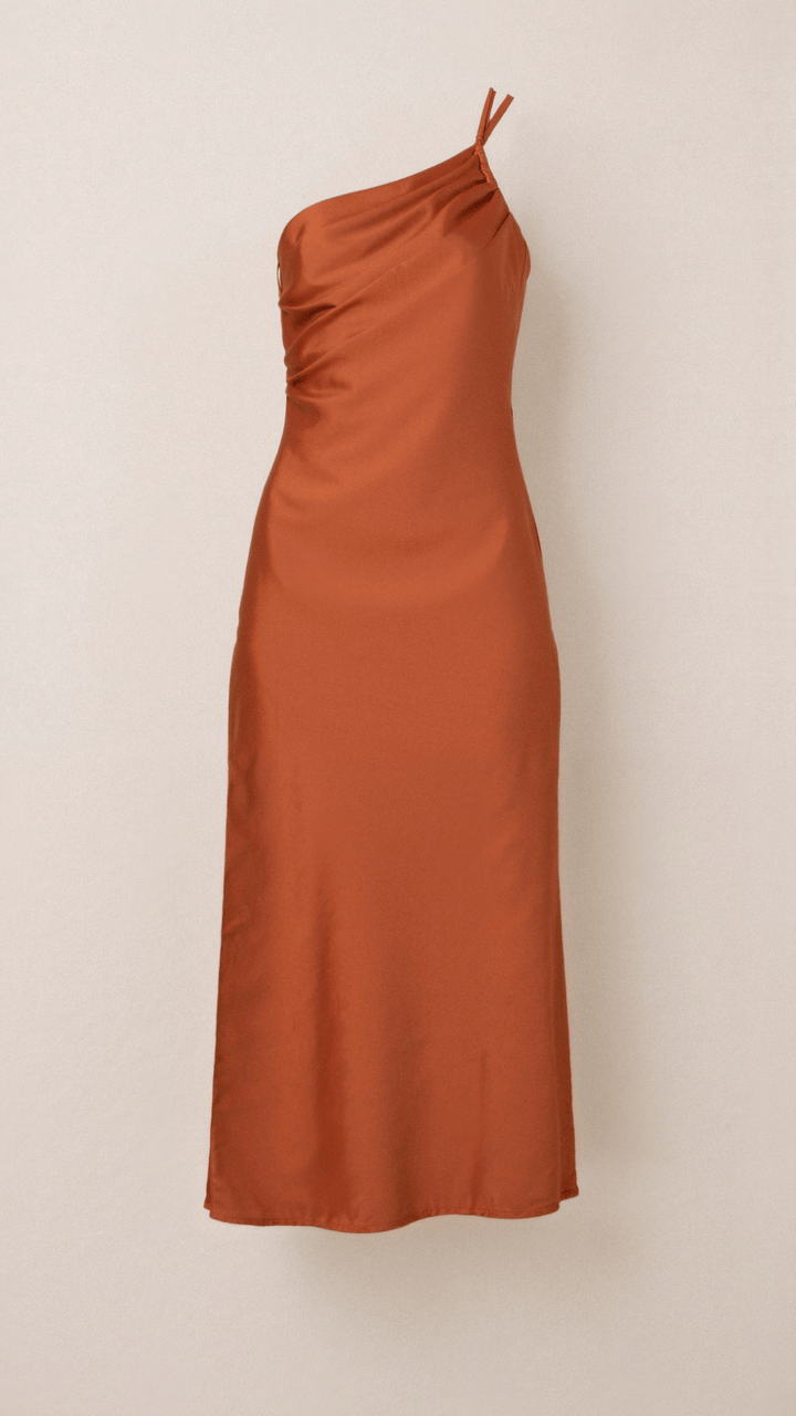 Louise | Women's One-Shoulder Midi Dress-Metro Lane Plaza