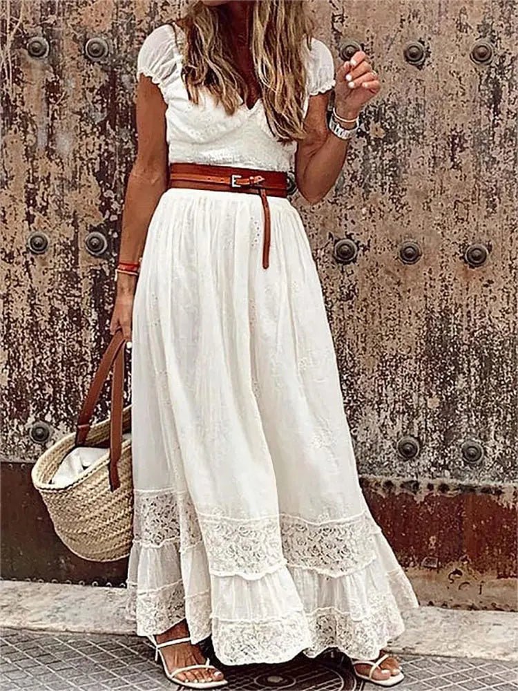 Luisa | Women's Flowing Maxi Dress-Metro Lane Plaza