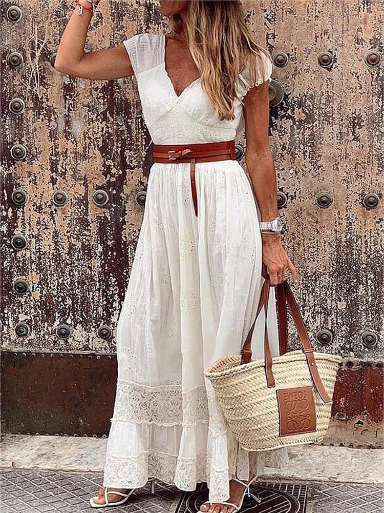 Luisa | Women's Flowing Maxi Dress-Metro Lane Plaza
