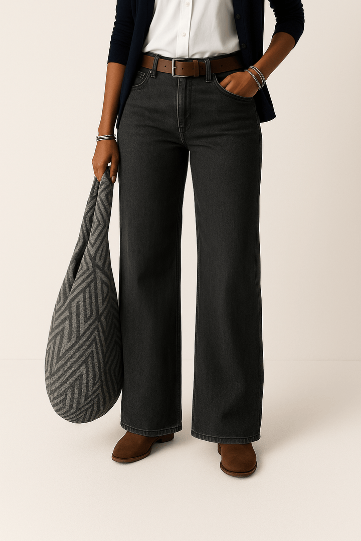 Amelia | Women's Wide Leg Denim Jeans-Metro Lane Plaza