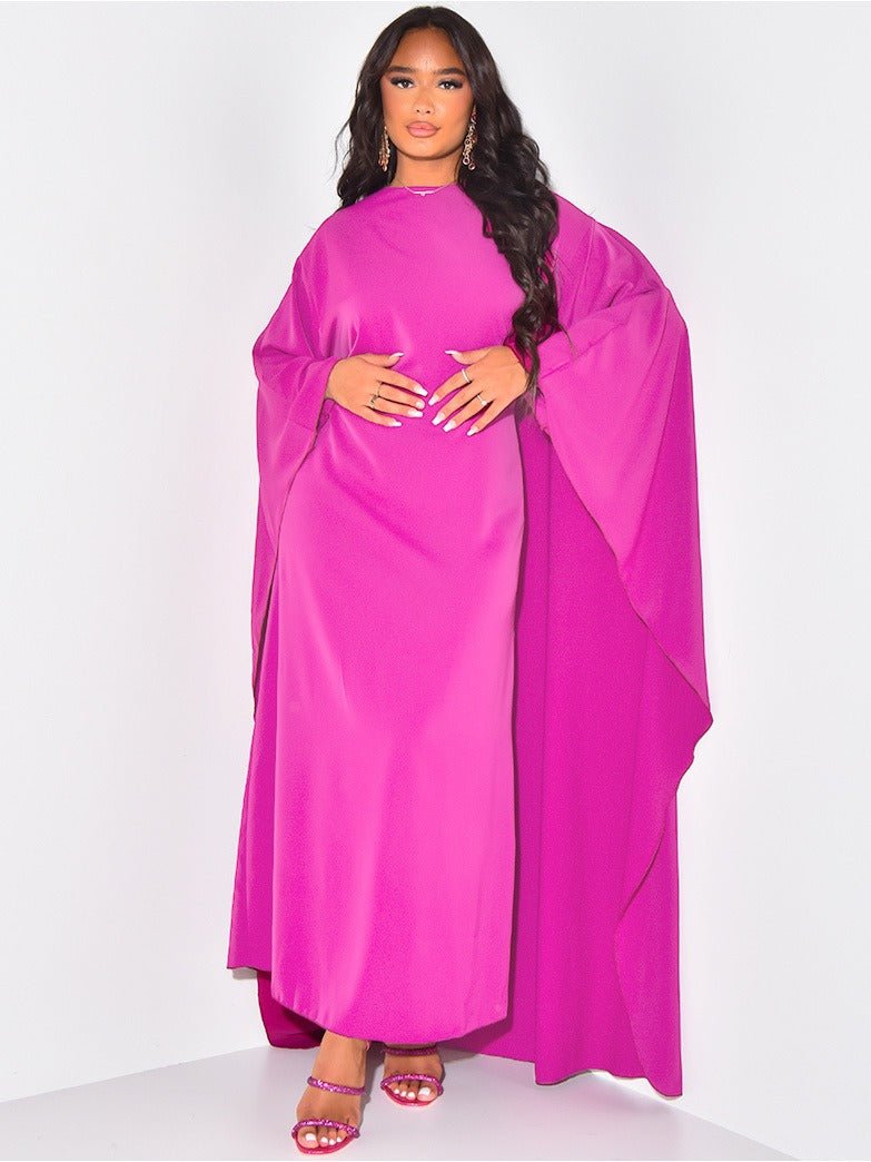 Marleen | Women's Cape Maxi Dress-Metro Lane Plaza