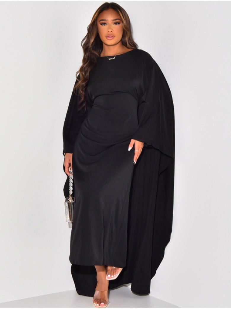 Marleen | Women's Cape Maxi Dress-Metro Lane Plaza