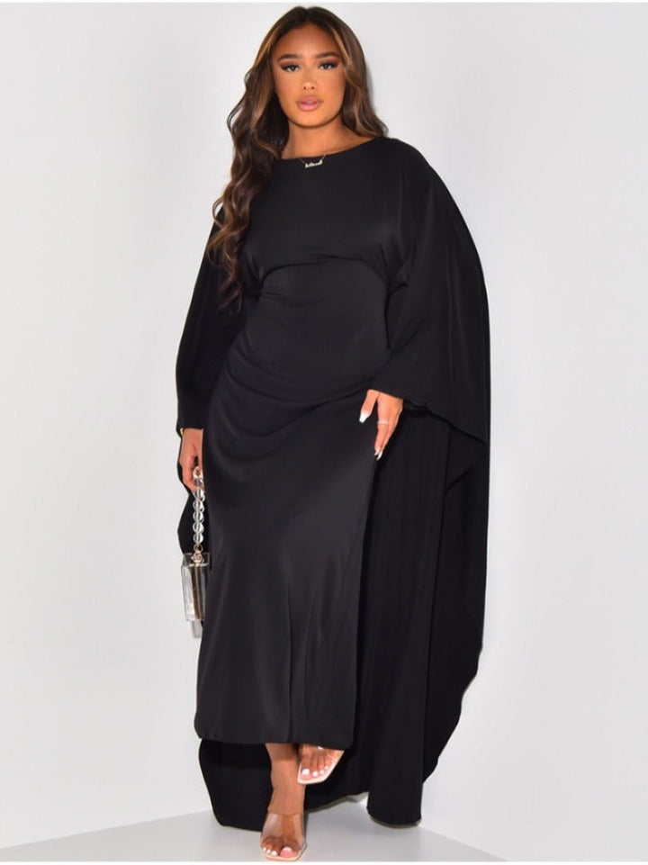 Marleen | Women's Cape Maxi Dress-Metro Lane Plaza