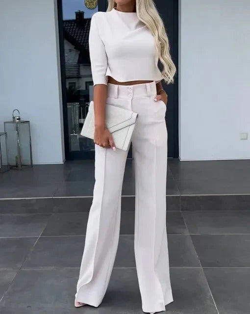 Helena | Women's Stylish Fall Pants Set-Metro Lane Plaza