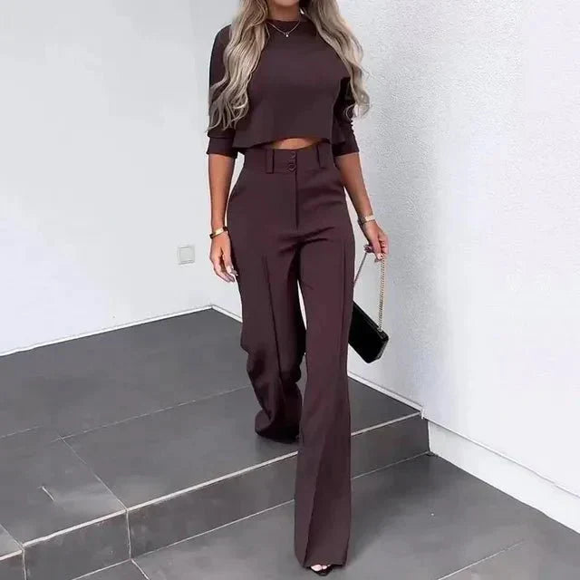 Helena | Women's Stylish Fall Pants Set-Metro Lane Plaza