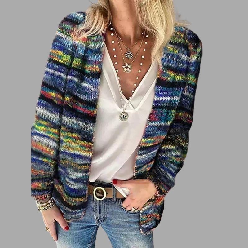 Women's Multicolored Knit Cardigan