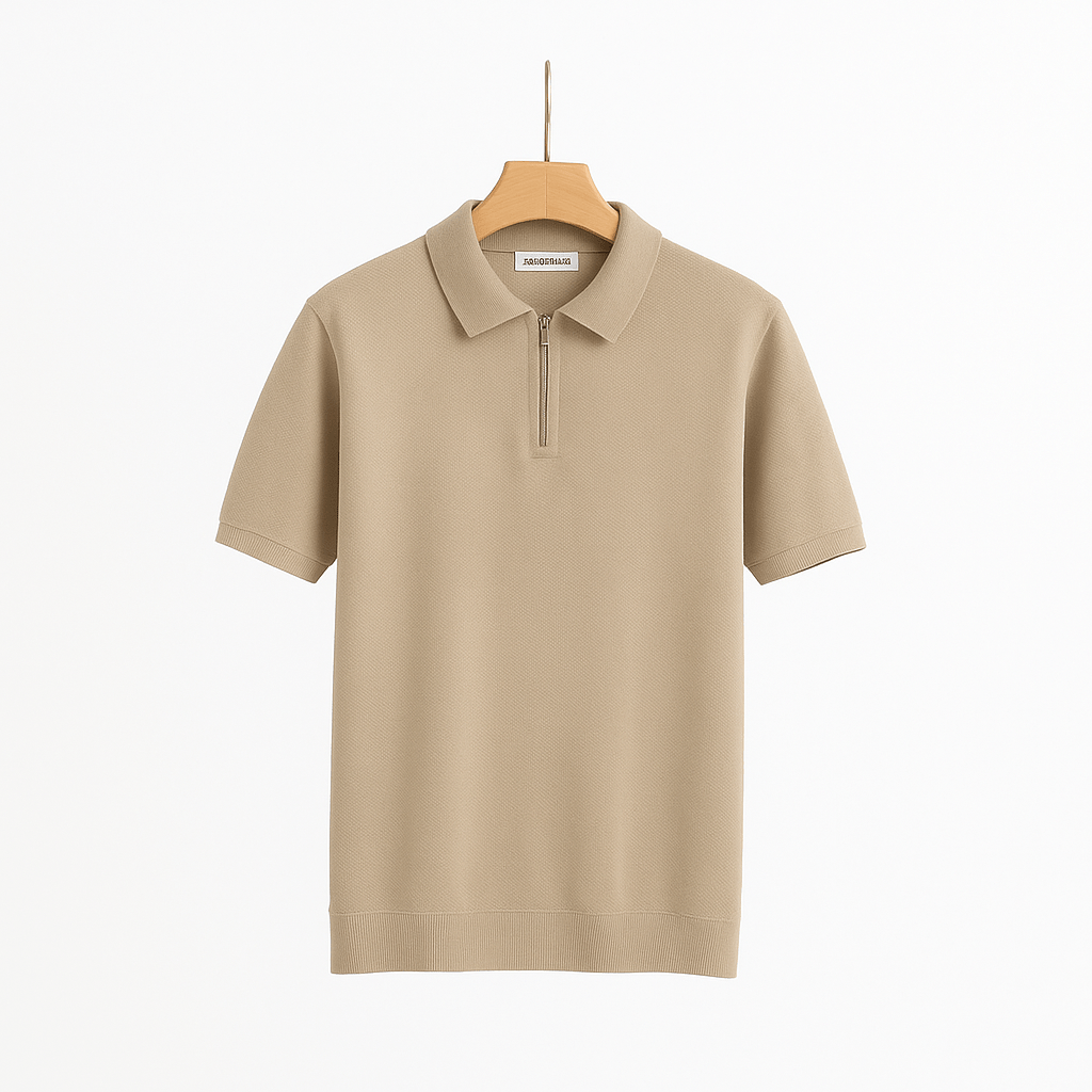 Michael | Men's Polo Shirt with Zipper-Metro Lane Plaza