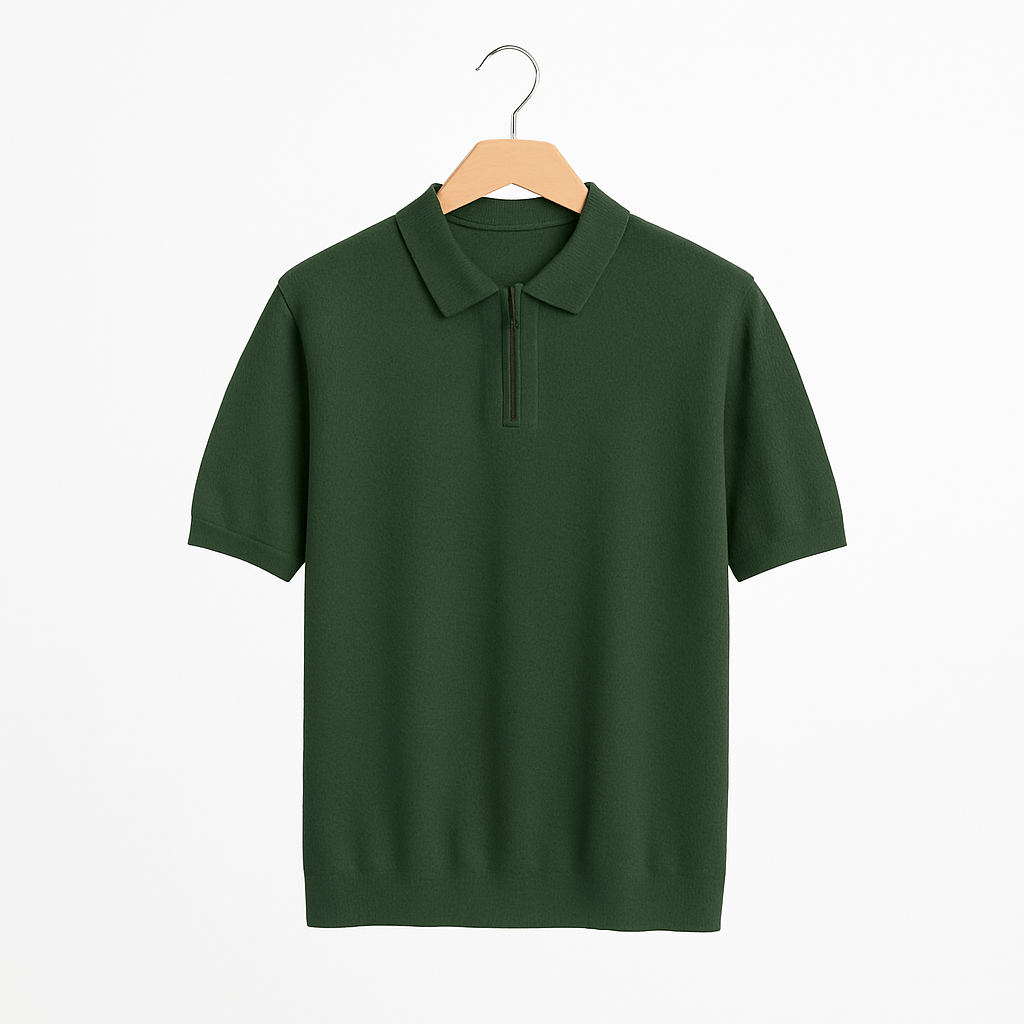 Michael | Men's Polo Shirt with Zipper-Metro Lane Plaza