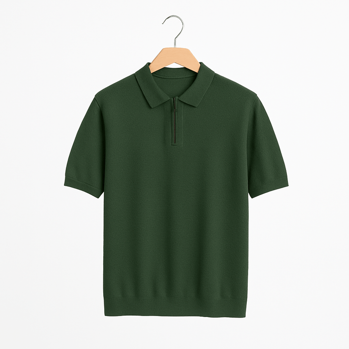 Michael | Men's Polo Shirt with Zipper-Metro Lane Plaza