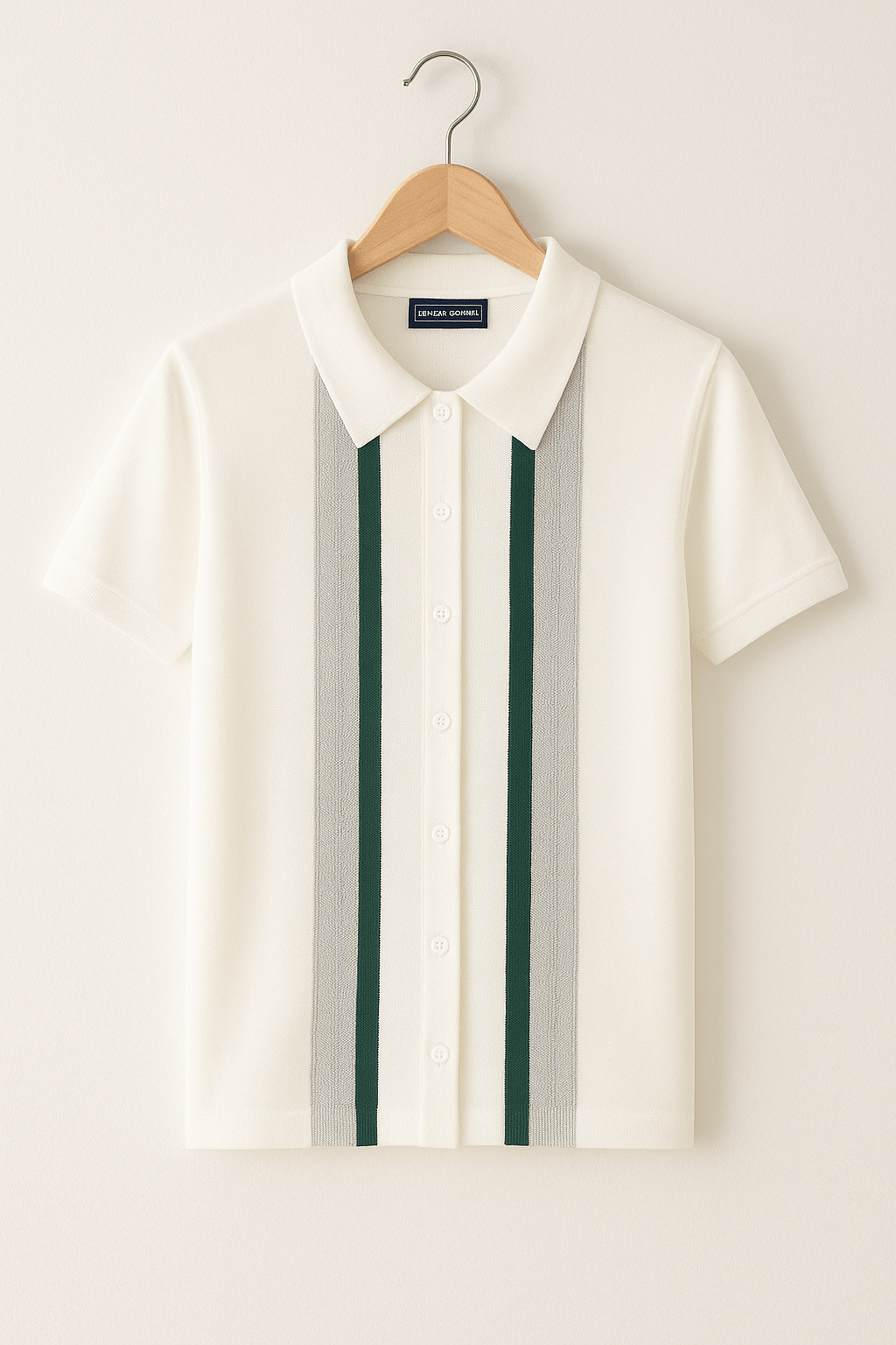 Miles | Men's Short-Sleeve Striped Knit Top-Metro Lane Plaza