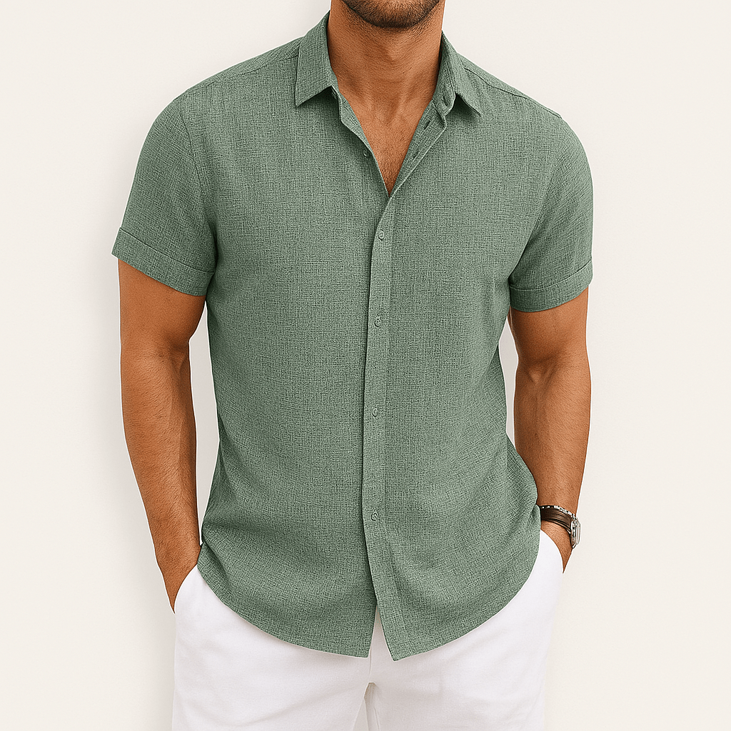 Moritz | Men's Breathable Short-Sleeve Shirt-Metro Lane Plaza