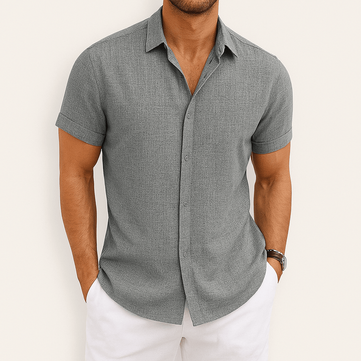 Moritz | Men's Breathable Short-Sleeve Shirt-Metro Lane Plaza