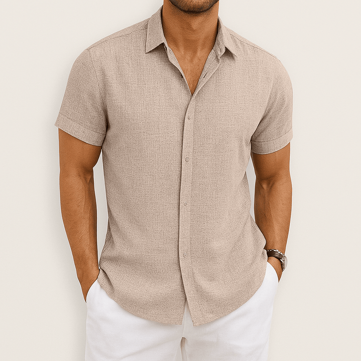 Moritz | Men's Breathable Short-Sleeve Shirt-Metro Lane Plaza